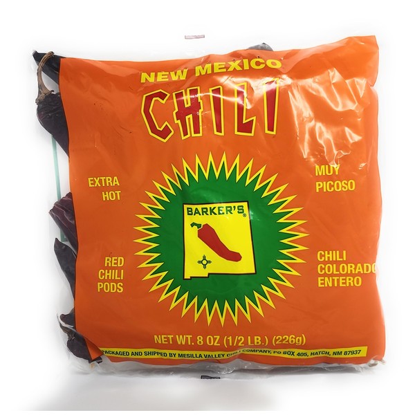 Barker's Extra Hot Red Chili Pods From Hatch, New Mexico - 8 Ounce