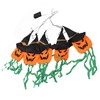 Pumpkin String Lights Clear Pattern Spooky Ambience Battery Powered LED