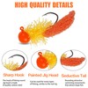 Crappie Jigs Marabou Feather Hair Jigs Heads with Feather Hand-Tied