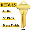 DHEISHA SC1 Key Blanks in Sturdy Brass-50 Pack Compatible with