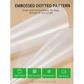 Syntus 200 Count Vacuum Sealer Bags Pint 6 x 10 inch for Seal a Meal, Commercial Grade BPA Free Heavy Duty Precut Seal Bags, Food Vac Bags for Storage, Meal Prep or Sous Vide