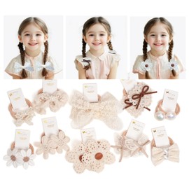 Bianhuan Children's Hair Tie, Ribbon, Elastic, Baby, Children, Hair Accessories, Hair Accessories, Hair Ornament, Hair Clip, Set of 20, Stylish, Painless, Girls, Colorful, Cute, Birthday Gift
