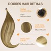 DOORES Itip Hair Extensions Real Human Hair, Medium Brown Highlighted