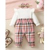 QUNERY Newborn Baby Girl Clothes Long Sleeve Ruffle Jumpsuit Bowknot