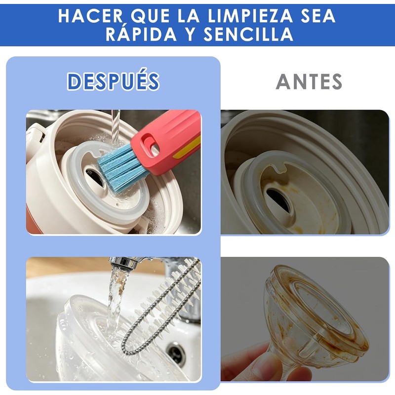 3PCS Cepillo para Botellas, Genérico Cepillo Limpieza Tapa Taza 3