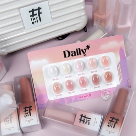 Thezel The Gel Shop Daily Shop Syrup Gel Nail Nude Tone Non Wipe / 더젤샵 데일리샵 시럽젤네일 누드톤 논와이프