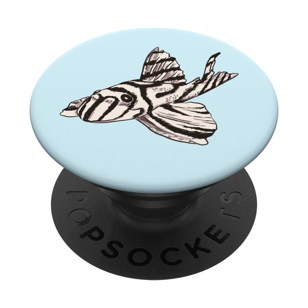 Zebra Plecostomus Sucker Fish Keeper L46 Pleco PopSockets mit austauschbarem