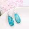 SELOVO Women Girls Blue Turquoise Stone Fishhoop Dangle Drop Earrings