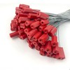 Duebass 16'' Red Pull-Tite Steel Security Cable Wire Seals 100