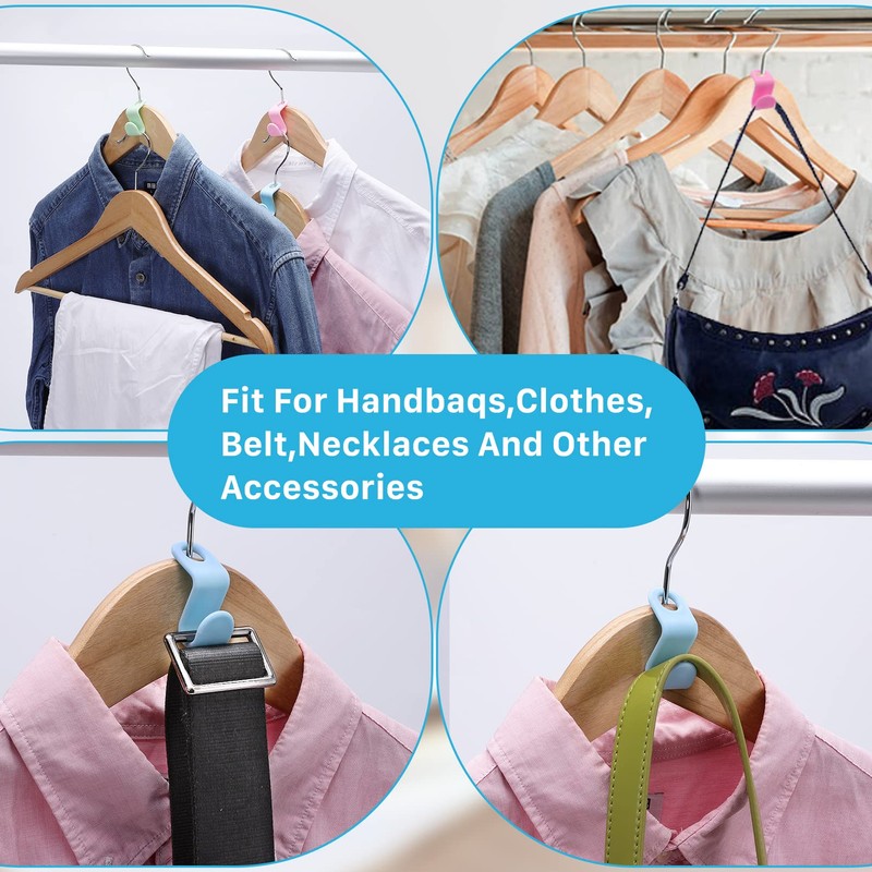Erinnmy 200PCS Clothes Hanger Connector Hooks,Space Saving Hanger Hooks,Heavy Duty