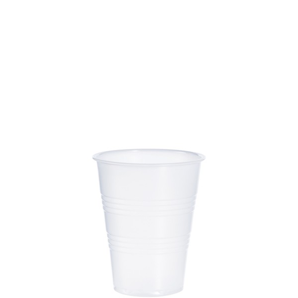 DART Y9 9 oz Trans Ribbed Wall PS Cup (Case of 2500)