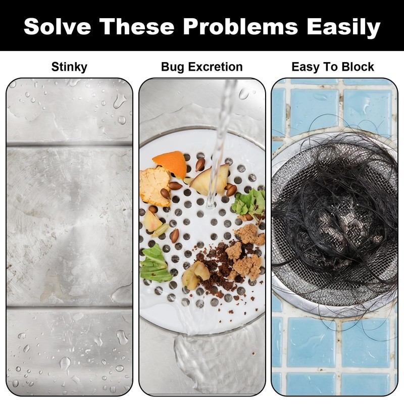 4pcs Drain Covers for Bugs Silicone Shower Drain Stopper Cover