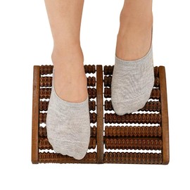 Wooden Foot Massage Roller, 8 Rows Foot Massager, Wooden Foot Massager, Foot Massager for Feet, Double Foot Massage Roller Foot for Relief, Tired Feet, Heel Spurs & Plantar Fasciitis