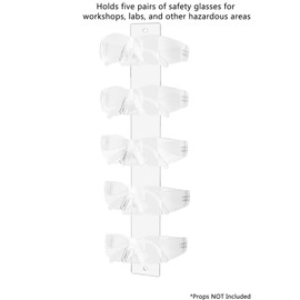 4 Pack Sunglasses Holder 5 Pair Wall Mount With Hardware Sporting Goods Specialty Shops Optical Outlets Pharmacies Supermarkets Boutiques Easy Access Clear Acrylic Rack by Marketing Holders