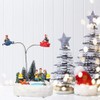 Christmas Ornament LED Luminous Rotating Music Box Christmas Resin Craft