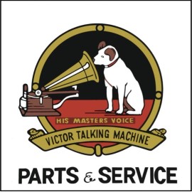 Masters voice Victor Talking machine Metal Sign