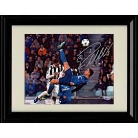 Generic Framed Ronaldo Bicycle Kick Goal Autograph Promo Print (Black Cherry, 8x10)