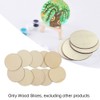Kisbeibi 100 Pieces 20mm Unfinished Wooden Slices Round Logs Natural
