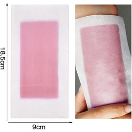 Ipetboom 10 Tiras Depilatorias Dobles para Depilación Corporal y Facial, Papel No Tejido Cera Rosa, Piel Sensible, Uso Profesional y Fácil Aplicación