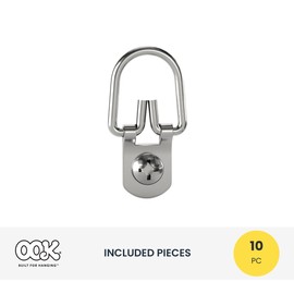 OOK 535916 ReadyScrew D-Ring Mirror and Picture Hangers, Steel, Zinc Plated, 25lbs (14 Set)