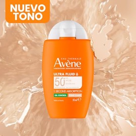 Avene Protector Solar Facial Dermatológico con Color Ultra Fluid Oil Control FPS50, Bloqueador Solar para Piel Grasa y Mixta, Efecto Mate Durante 14 H
