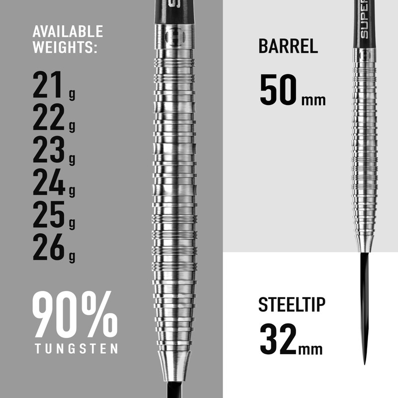NX90 90% Tungsten Darts | Steel Tip Darts Set |