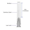 27 Gauge 1 inch Needle, (100 Pack) Luer Lock Industrial