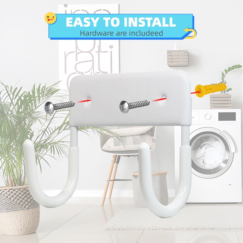 BiJun Ironing Board Hanger Wall Mount, Ironing Board Hanger with
