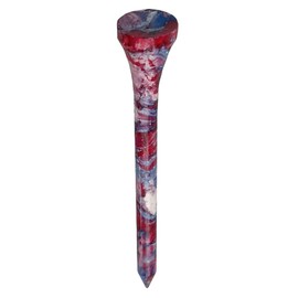 PrideSports Paint Splatter Wooden Golf Tees - 2 3/4" 45 Count Bag - Red & Blue