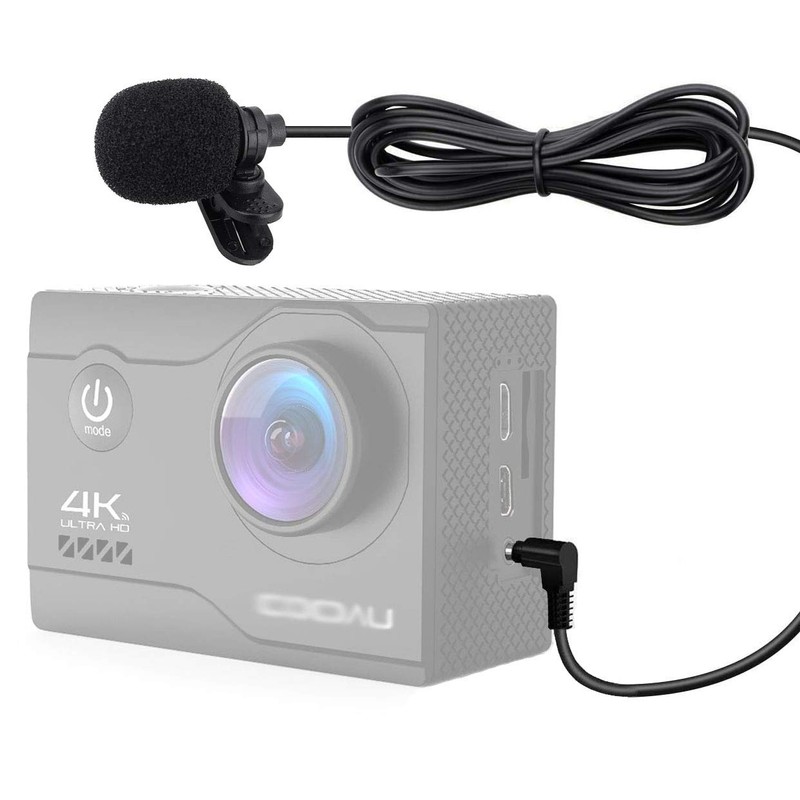 3.5mm Microphone External Microphone Compatible with APEMAN/COOAU/Crosstour/Victure/LeadEdge Action Cameras