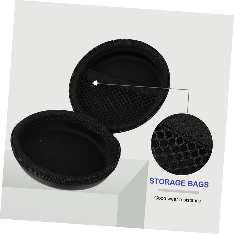 OSALADI 6pcs Black Earphone Storage Cases Headset Bags Zipper for