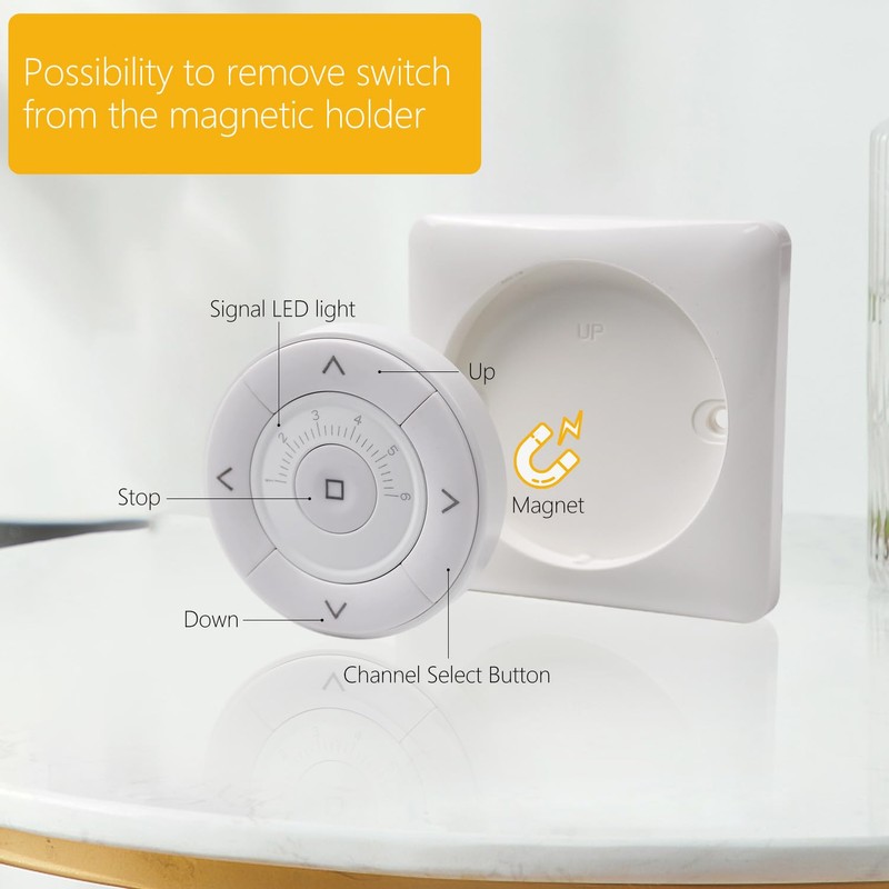 AC134-06 RF Wireless Wall Remote Control - 6 Channel Replacement