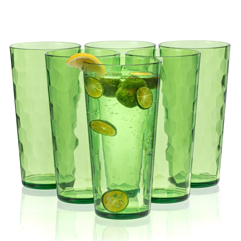 KOXIN-KARLU Mixed Drinkware 26-ounce Plastic Tumbler Acrylic Water Glasses, set