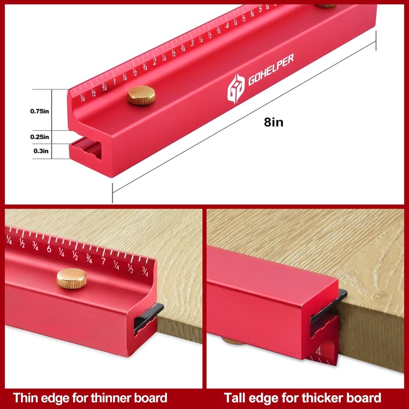 8 Inch Removable Carpenter Framing Square Fence with Edge Marking