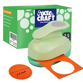UCEC Perforadora circular, perforadora de agujeros circulares de 2.5 pulgadas, perforadoras de papel para manualidades, perforadoras circulares para á