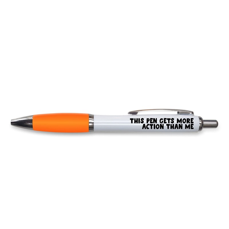 Tongue in Peach Funny Gift for Ballpoint Pen, Work Colleague,