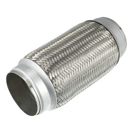 X AUTOHAUX 3"x5.51"x7.87" Car Exhaust Flexible Pipe Tubing Universal Exhaust Joint Stainless Steel Silver Tone