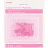 Babypartygeschenke - 2,5 cm - Rosa Kunststoff-Schnuller - 18er-Pack