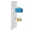 Ethernet Coax Wall Plate 2Pack,1 Cat6 Ethernet Port and 1
