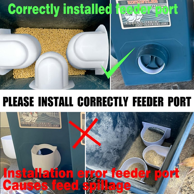 Automatic Port Chicken Feeder and Cup Waterer Set - Chicken