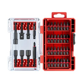 37Pcs Impact Driver Bits Set with a Storage Case, 29 Magnetic Screwdriver Bits, 5 Magnetic Sockets, 3 Socket Adapters, 1/4 In. Hex Shank Driver Tools Set for Power Screwdrivers, Electric Drill Drivers