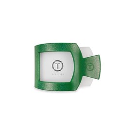 TELETIES - Small Flat Square Clip - For Lying Down, Yoga, Driving & More - Strong Grip, Bendable Teeth, Comfortable Curved Design- Ideal for Thin-Medium Hair- St Patrick Collection- Shamrock Shimmer