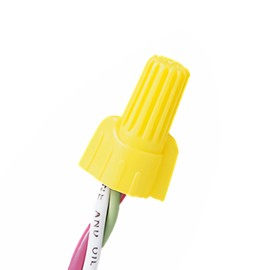 Winged Wire Connectors Nuts, Dicio Yellow Wire Cap Electrical Connectors Nut UL Listed Electrical Twist Caps 18-10 AWG for Connect Electrical Wiring 10 PCs