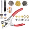 Eyelet Grommet Tool Kit, 1805 Pieces, 1/4 Inch Gold Silver