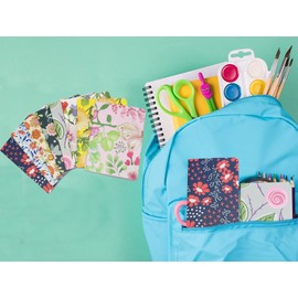 YYaaloa 24pcs Mini Notepads Pocket Notebooks, Happy Journal Small Notebooks Bulk for Party Favors School Office Home Coworkers Travel Gift Present Supplies (24pcs-8styles, 8 flower design)