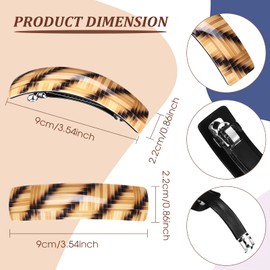 WILLBOND 6 Pcs Hair Barrettes for Women Large Barrettes Hair French Clips Pin Retro Clasp for Mom Gifts Women Accessories, 6 Colors(Multicolor,Elegant)