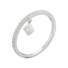 cai 360272493 Women's Ring 925 Sterling Silver Shiny Zirconia White, Sterling Silver, Cubic Zirconia