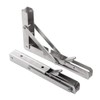 2PCS 10 Inch Length Stainless Steel Triangle Folding Angle Bracket