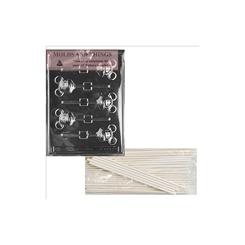 Mickey the Mouse Lolly Chocolate Candy Mold With Copyrighted Molding