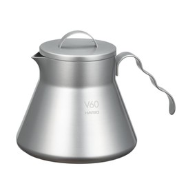 HARIO (ハリオ) V60 Metal Coffee Server 500ml Silver O-VCSM-50-HSV
